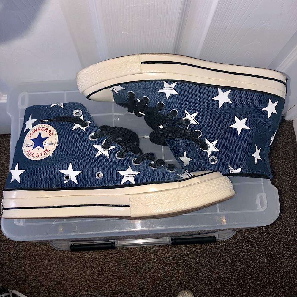 Converse CHUCK 70s Navy with White Stars Print - Size 7 (Male Street Shoe 8).